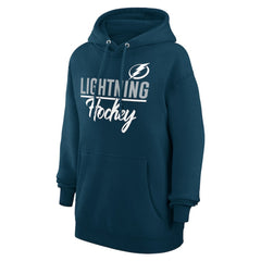 Tampa Bay Lightning G-III 4Her by Carl Banks Women's Team Fleece Pullover Hoodie Navy
