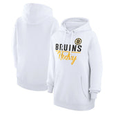 Boston Bruins G-III 4Her by Carl Banks Women's Team Fleece Pullover Hoodie White