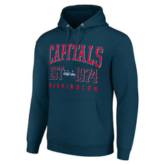 Washington Capitals Starter Retro Graphic Pullover Hoodie Navy