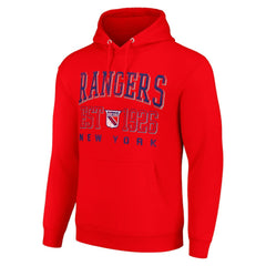 New York Rangers Starter Retro Graphic Pullover Hoodie Red