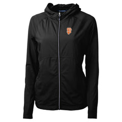 San Francisco Giants Cutter & Buck Women's City Connect Adapt Eco Knit Hybrid Recycled Full-Zip Hoodie - Black