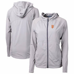 San Francisco Giants Cutter & Buck Women's City Connect Adapt Eco Knit Hybrid Recycled Full-Zip Hoodie - Gray