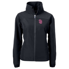 San Diego Padres Cutter & Buck Women's City Connect Charter Eco Recycled Full-Zip Jacket - Black