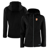 San Francisco Giants Cutter & Buck Women's City Connect Evoke Eco Softshell Recycled Full-Zip Hoodie Jacket - Black