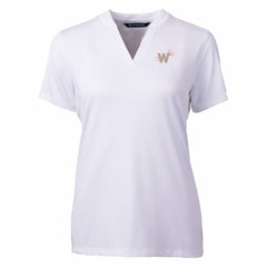 Washington Nationals Cutter & Buck Women's City Connect Forge Heathered Stretch Blade Top - White