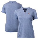 Chicago Cubs Cutter & Buck Women's City Connect Forge Heathered Stretch Blade Top - Heather Navy