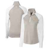 Houston Astros Cutter & Buck Women's City Connect Forge Tonal Stripe Stretch Half-Zip Pullover Top - White