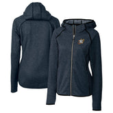Houston Astros Cutter & Buck Women's City Connect Mainsail Full-Zip Hooded Jacket - Heather Navy