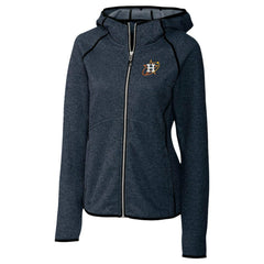 Houston Astros Cutter & Buck Women's City Connect Mainsail Full-Zip Hooded Jacket - Heather Navy