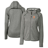 San Francisco Giants Cutter & Buck Women's City Connect Mainsail Full-Zip Hooded Jacket - Heather Gray