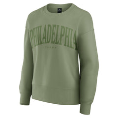Philadelphia 76ers Women's Elements Flow Pullover Sweatshirt - Olive | Fanatics outlet