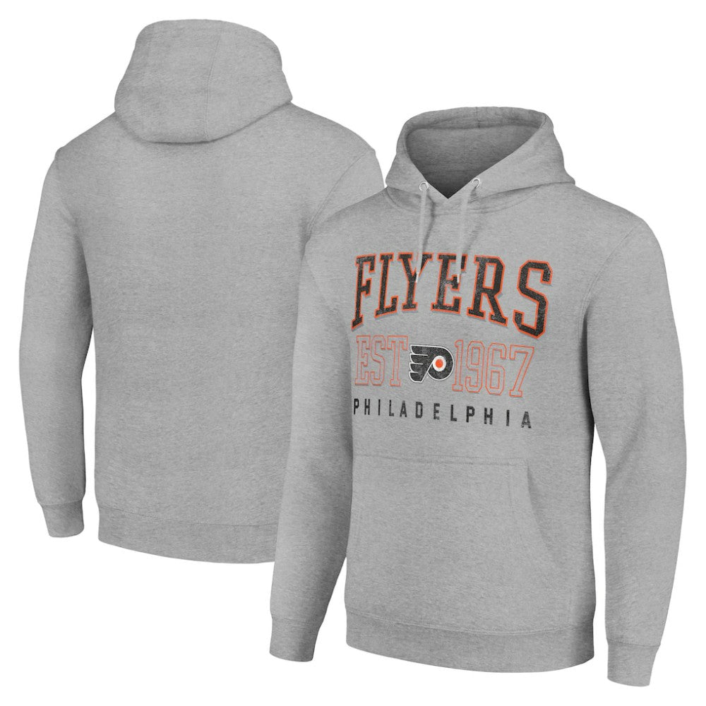Philadelphia Flyers Starter Retro Graphic Pullover Hoodie Heather Gray