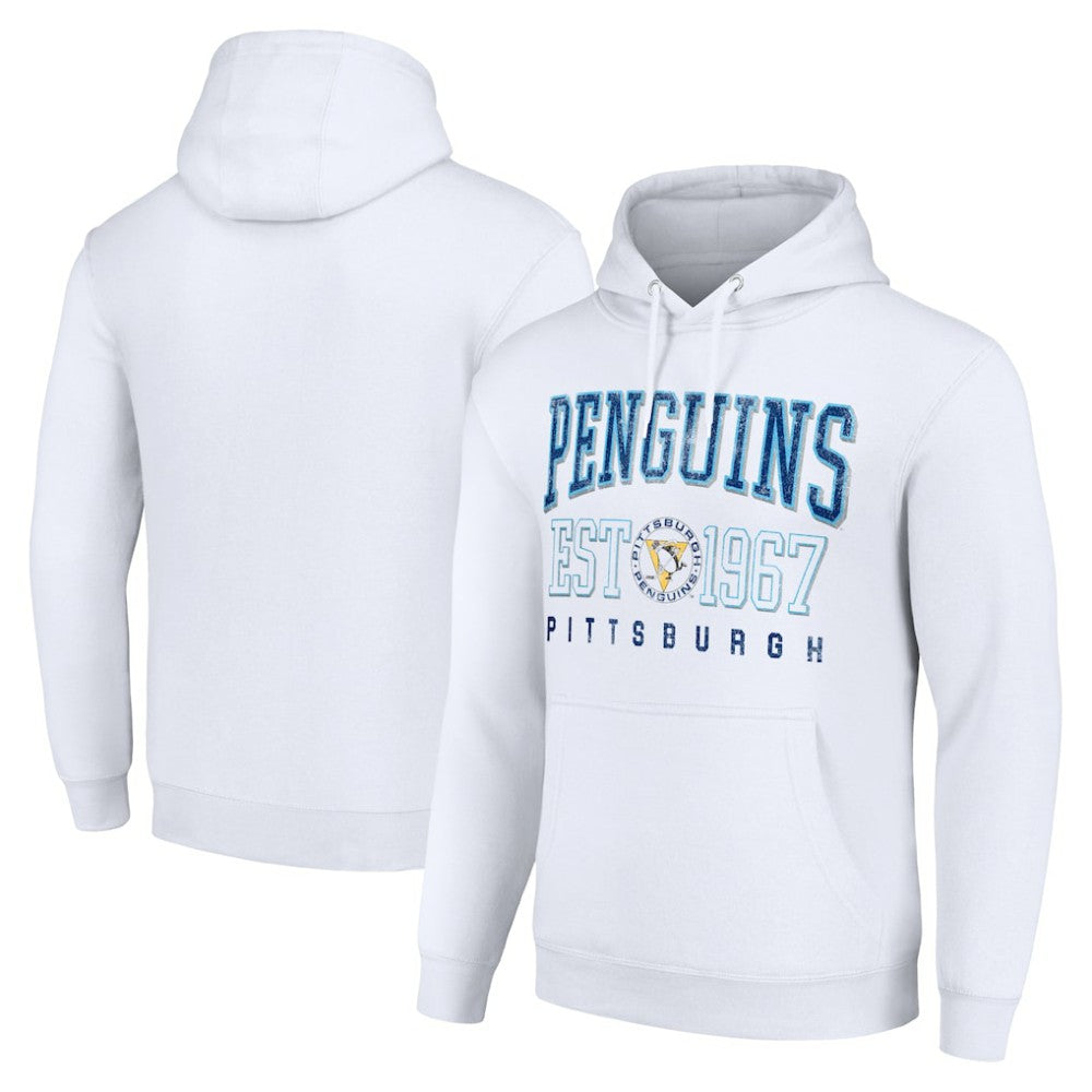 Pittsburgh Penguins Starter Retro Graphic Pullover Hoodie White