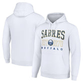 Buffalo Sabres Starter Retro Graphic Pullover Hoodie White