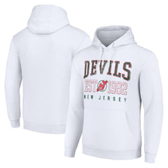 New Jersey Devils Starter Retro Graphic Pullover Hoodie White