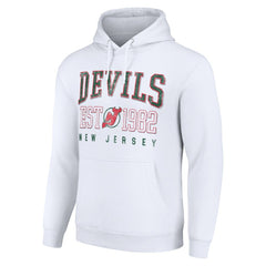 New Jersey Devils Starter Retro Graphic Pullover Hoodie White