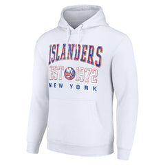 New York Islanders Starter Retro Graphic Pullover Hoodie White