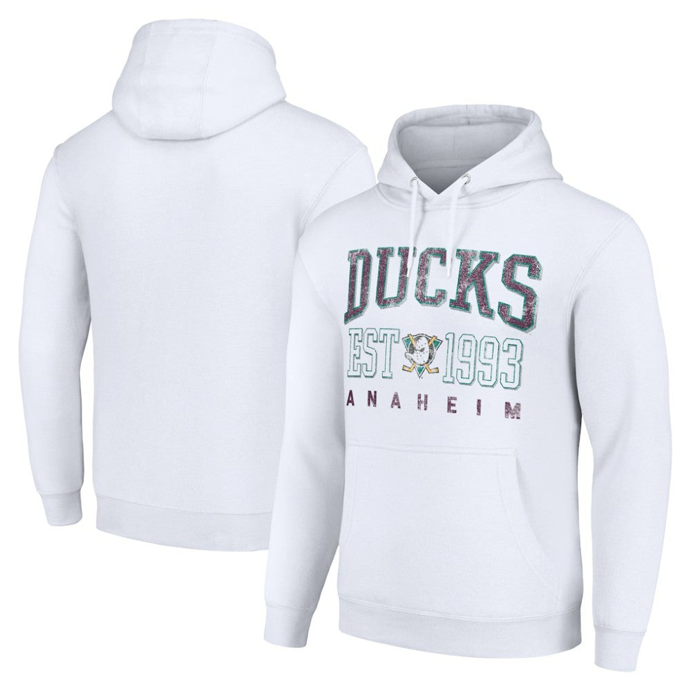 Anaheim Ducks Starter Retro Graphic Pullover Hoodie White