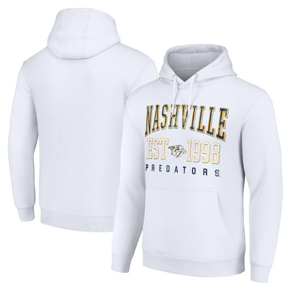 Nashville Predators Starter Graphic Pullover Hoodie White