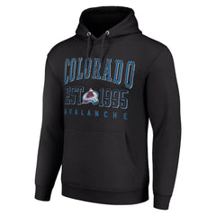 Colorado Avalanche Starter Graphic Pullover Hoodie Black