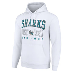 San Jose Sharks Starter Graphic Pullover Hoodie White