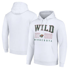 Minnesota Wild Starter Graphic Pullover Hoodie White
