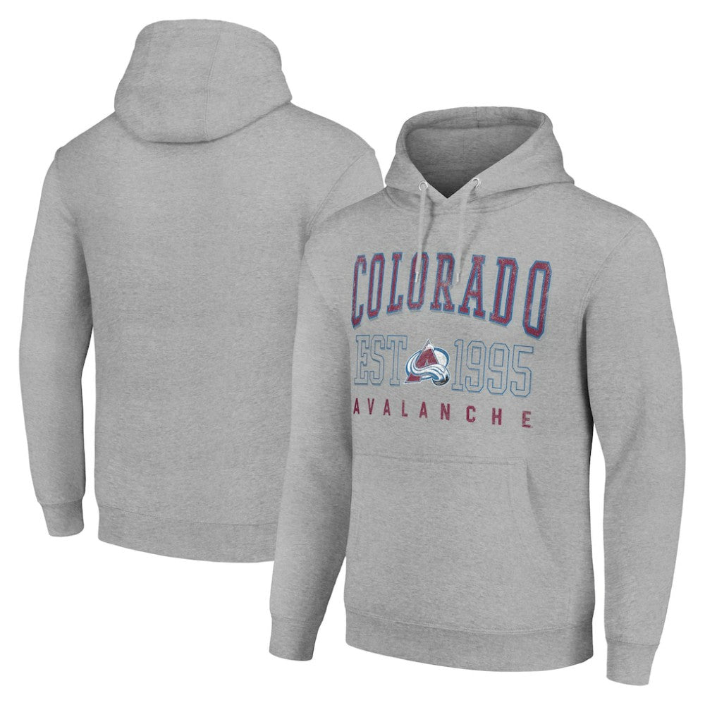 Colorado Avalanche Starter Graphic Pullover Hoodie Heather Gray