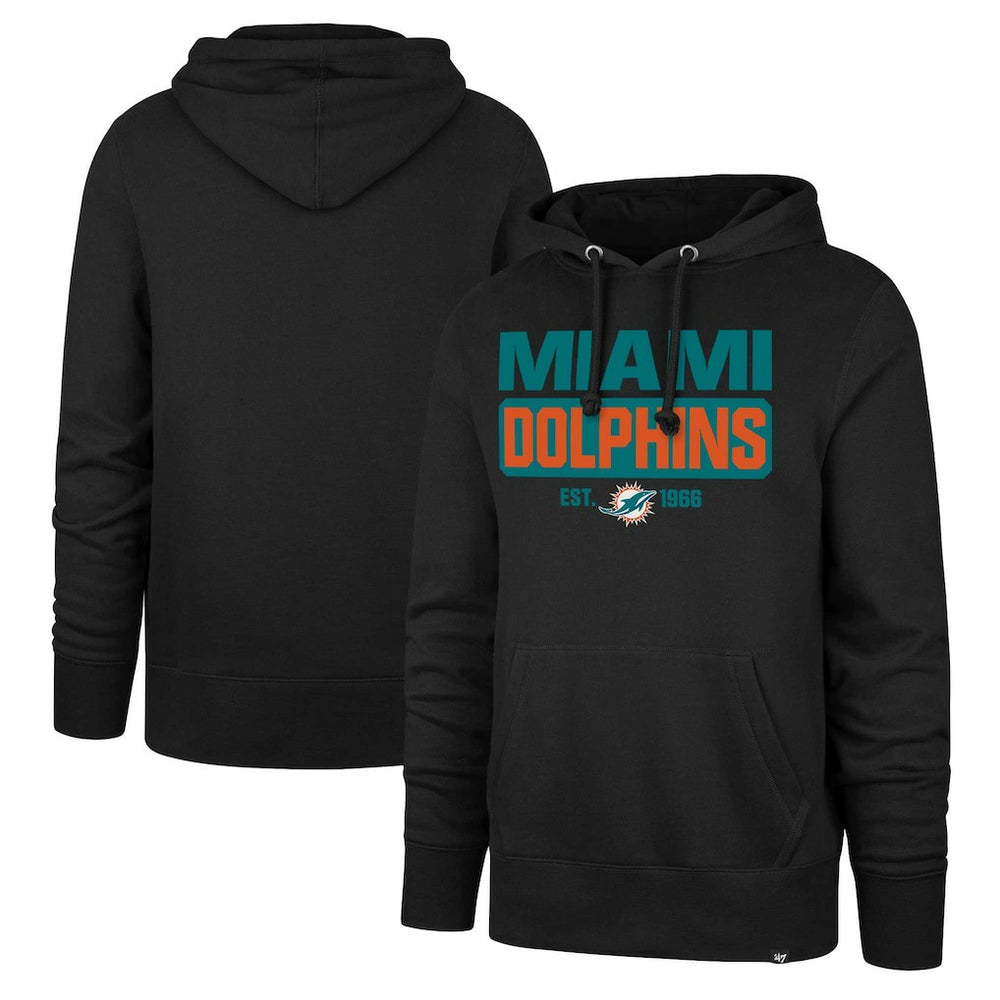 Miami Dolphins '47 Box Out Headline Pullover Hoodie - Black for sale