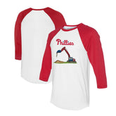 Philadelphia Phillies Tiny Turnip Unisex Excavator 3/4-Sleeve Raglan T-Shirt - White/Red