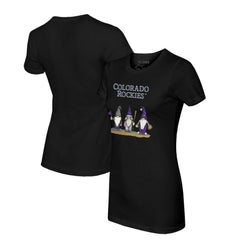 Colorado Rockies Tiny Turnip Women's Gnomes T-Shirt - Black