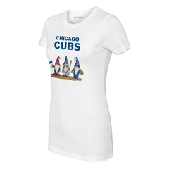 Chicago Cubs Tiny Turnip Women's Gnomes T-Shirt - White