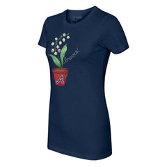 Atlanta Braves Tiny Turnip Women's Lilies & Ladybugs T-Shirt - Navy