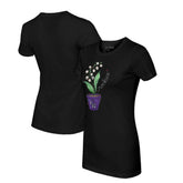 Colorado Rockies Tiny Turnip Women's Lilies & Ladybugs T-Shirt - Black