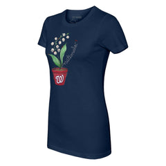Washington Nationals Tiny Turnip Women's Lilies & Ladybugs T-Shirt - Navy