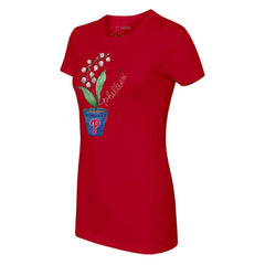 Philadelphia Phillies Tiny Turnip Women's Lilies & Ladybugs T-Shirt - Red