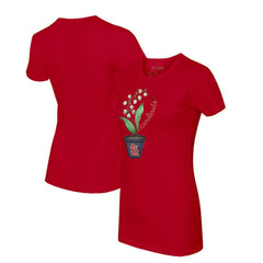 St. Louis Cardinals Tiny Turnip Women's Lilies & Ladybugs T-Shirt - Red