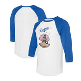 Los Angeles Dodgers Tiny Turnip Unisex Mermaid 3/4-Sleeve Raglan T-Shirt - White/Royal