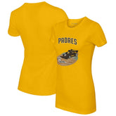 San Diego Padres Tiny Turnip Women's Race Car T-Shirt - Gold