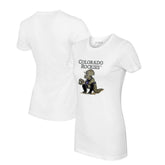 Colorado Rockies Tiny Turnip Women's Triceratops T-Shirt - White