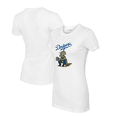Los Angeles Dodgers Tiny Turnip Women's Triceratops T-Shirt - White