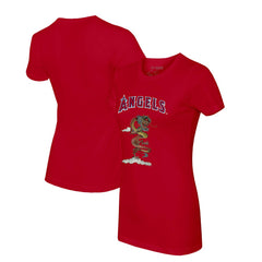 Los Angeles Angels Tiny Turnip Women's 2024 Year of the Dragon T-Shirt - Red