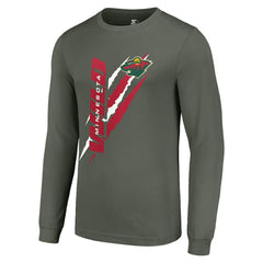 Minnesota Wild Starter Color Scratch Long-Sleeve T-Shirt Green