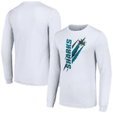 San Jose Sharks Starter Color Scratch Long-Sleeve T-Shirt White
