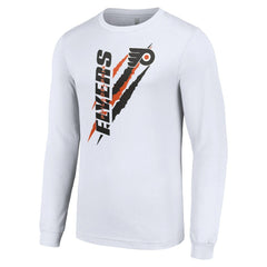 Philadelphia Flyers Starter Color Scratch Long-Sleeve T-Shirt White