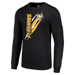 Pittsburgh Penguins Starter Color Scratch Long-Sleeve T-Shirt Black