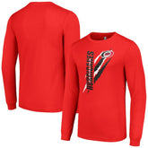 Carolina Hurricanes Starter Color Scratch Long-Sleeve T-Shirt Red
