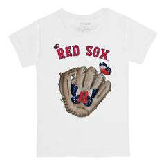 Boston Red Sox Tiny Turnip Youth Butterfly Glove T-Shirt - White