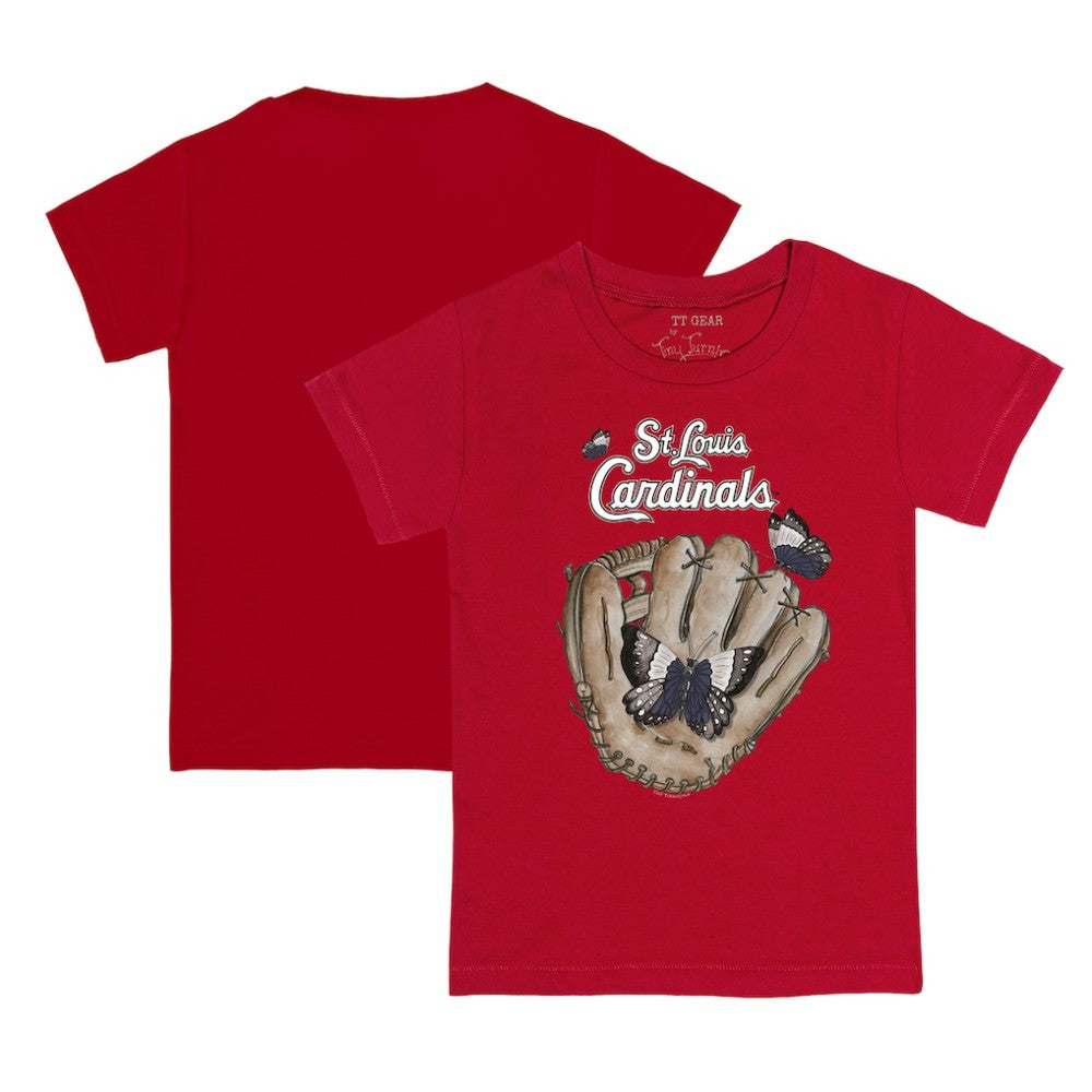 St. Louis Cardinals Tiny Turnip Youth Butterfly Glove T-Shirt - Red