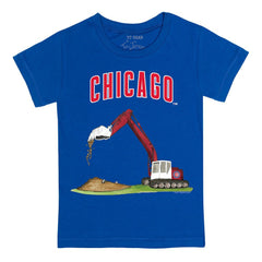 Chicago Cubs Tiny Turnip Youth Excavator T-Shirt - Royal