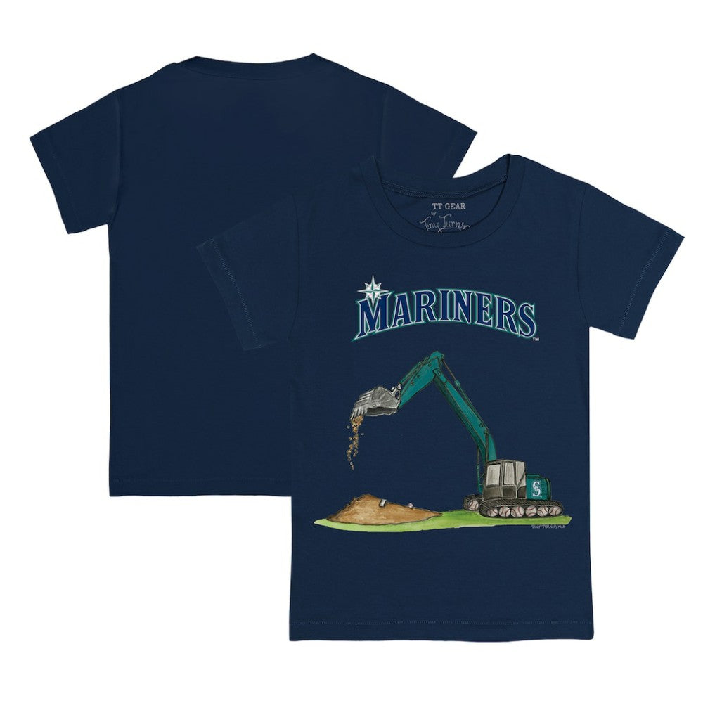 Seattle Mariners Tiny Turnip Youth Excavator T-Shirt - Navy